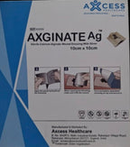 AXGINATE Ag Sterile Calcium Alginate Wound Dressing with Silver, 10cm x 10cm, Pack of 1