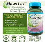 Children's MigreLief® - Triple Therapy with Puracol™ - Nutritional Support for Pediatric Migraine Sufferers - 60 Caplets/1 Month Supply