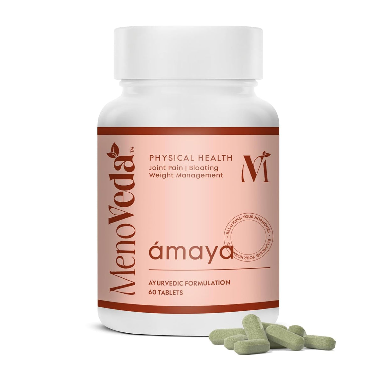 Menoveda Menopause Physical Health Supplement For Women|Reduces Joint Pain|Fatigue|Bloating|Peri Menopause Multivitamins for Women|Improves Gut Health|Helps in Weight Management-60 Tablets