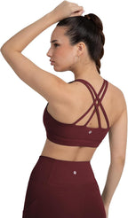 YITTY Active Women's Ultraluxe Strappy Medium Impact Bra, Athleisure, 4-Way-Stretch