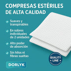 DORLYK 100 Sterile Gauze - Non-Woven Gauze - Baby Gauze - Cotton Pads - Large Sterile Gauze - Non Woven Gauze - Non Woven Gauze - Non Woven Gauze - Medical Gauze - Tnt Gauze