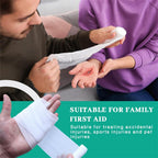 10 Roll Gauze Bandage Rolls Elastic Stretch Gauze Rolls Medical Gauze Stretch Roll Tape Self-Adherent Tape Pressure Wrap Bandage Rolls First Aid Tape Conforming Stretch Gauze Bandage Rolls,10cmx4.5m
