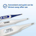 Berrcom Disposable Digital Thermometers Probe Covers Set of 100 Oral Rectal Thermometer Probe Cover Universal Thermometers Sleeves for Adult and Kids