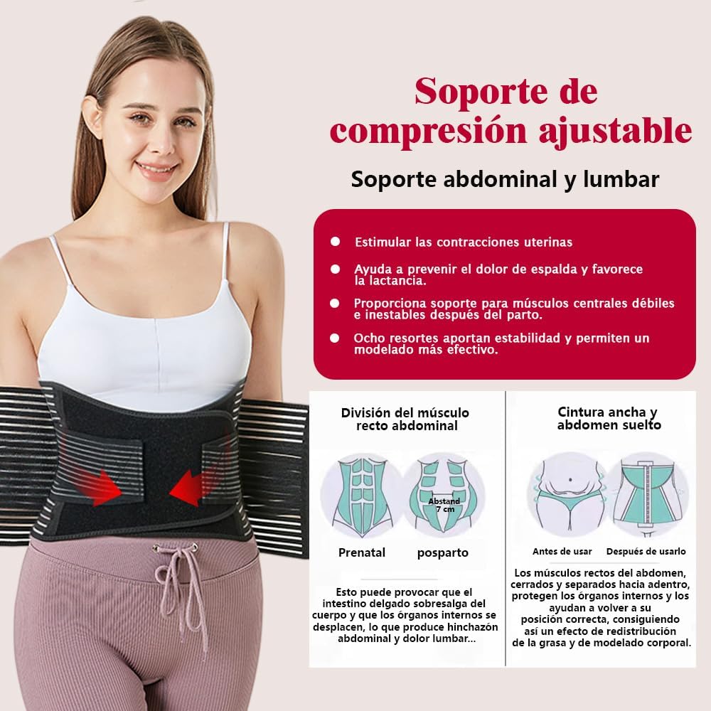 Postpartum Abdominal Recovery Belt, Belts, Recovery Belt with Double Adjustment Straps, Waist Shaper, Lumbar Belt for Women, Breathable, Abdominal Belt