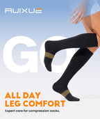 RUIXUE Compression Socks Women Men, All-Day Comfort 20-30mmHg Circulation Support for Nurse Travel Flying Daily Running Sports Use