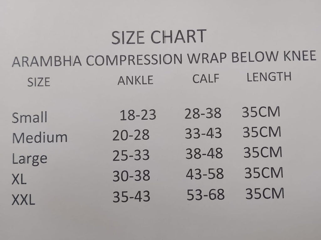 Below knee Compression Wrap with Multiple Adjustable Straps, Class 2 Medical Support (SINGLE LEG)