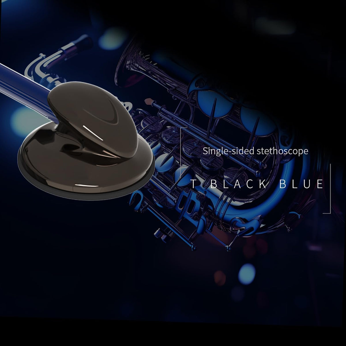 Classic Stethoscope Single Head Black Blue Stethoscope for Nurses