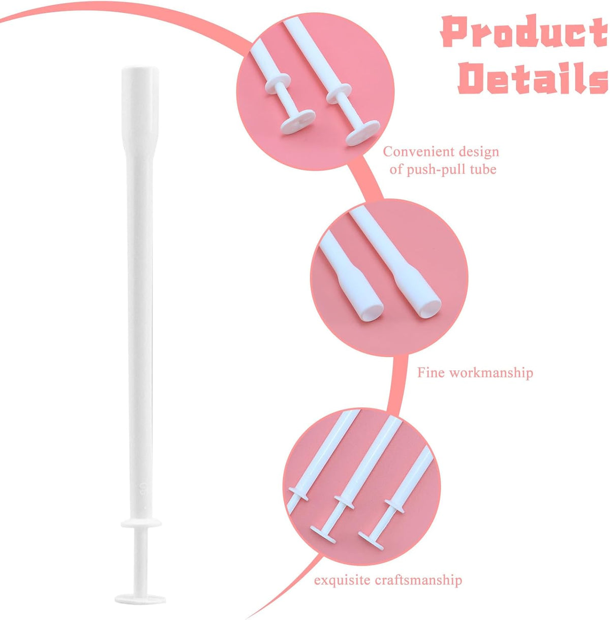 20Pcs Suppository Applicator, Boric Acid Suppository for Women，Individual Packaging，Safe, Gentle and Portable Vaginal Suppository Applicator, Disposable Gynecological Drug Applicator, for Most Boric Acid Suppository,Pills, Tablets, Gel Enhancer
