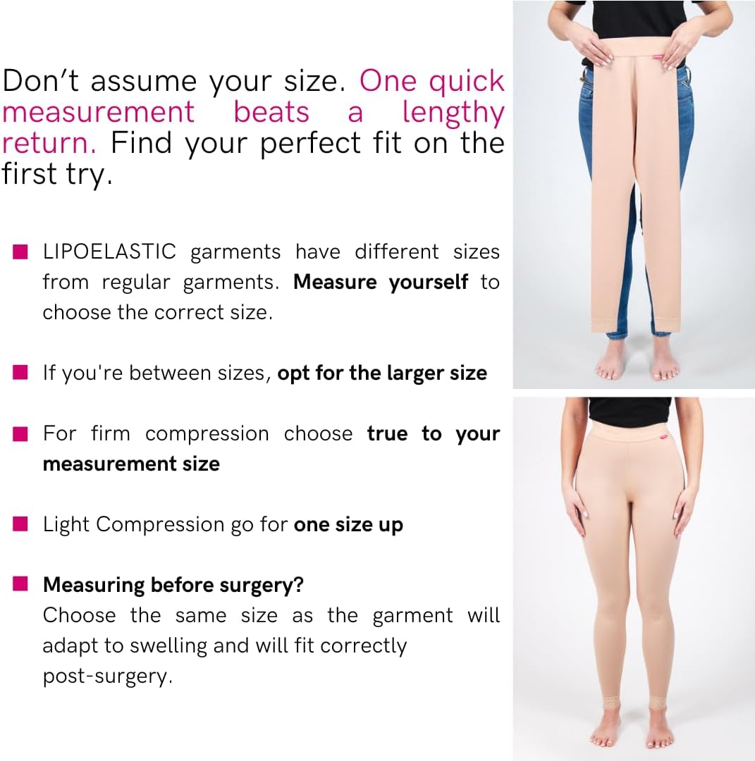 LIPOELASTIC TD Variant Post-Operative Compression Garment – Ideal for Liposuction of Tummy, HIPS, Thighs, Buttocks & Knees