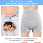 ACWOO Disposable High Waist Postpartum Underwear for Caesarean Section 9 PCS Seamless Pregnant Panties Maternity Caesarean Underwear Super Stretchy Breathable Absorbent