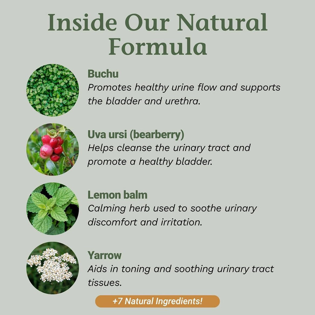 Native Remedies UTI-Clear Herbal Supplement - 100% Natural Tincture with | Buchu, Bearberry, Lemon Balm & More - Supports Urinary Tract & Bladder Health, pH Balance, Bloating Relief - 2 oz Bottle