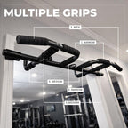 HANZO Doorway Pull Up Bar Set with Suspension Straps – Multi-Grip Chin Up Bar for Home Gym – No Screws, Strength Training Workout Bar, Door Gym Pullup Bar