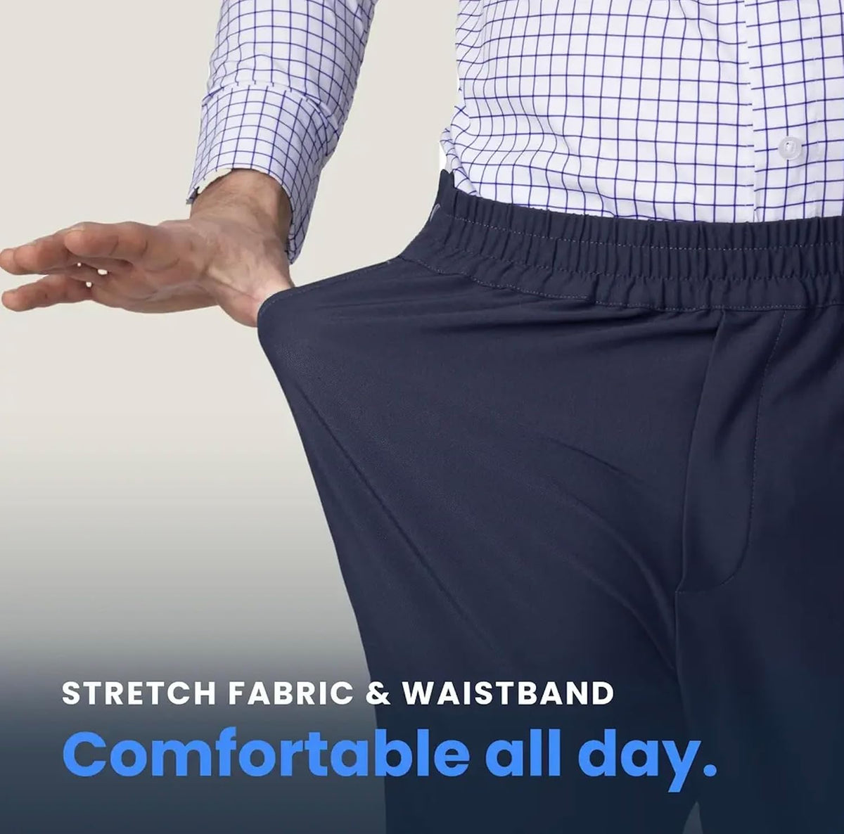 Joe & Bella CareZips® Adaptive Pants for Men - Elastic Waist Easy-Access Side & Inseam Zipper - Alternative to Tear Away