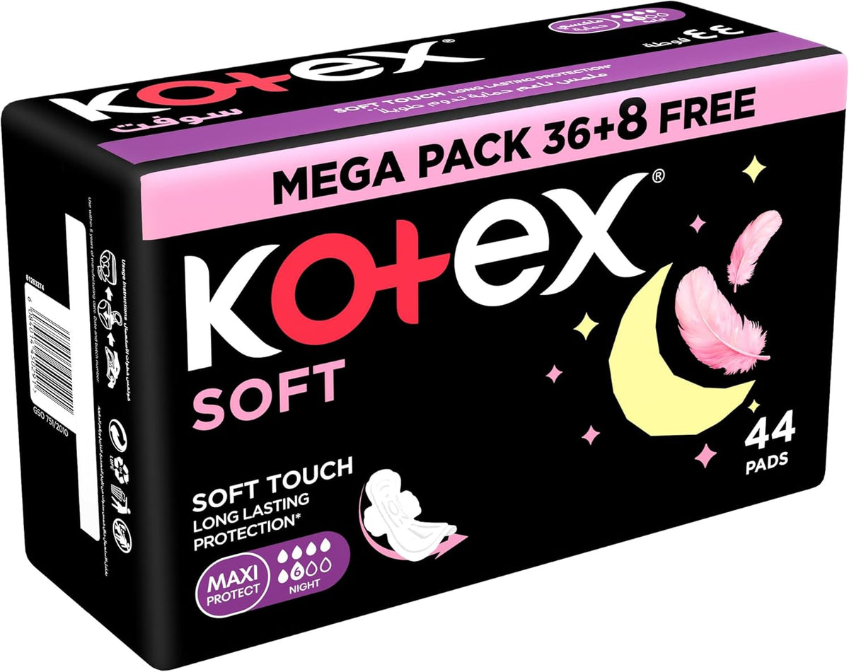 Kotex Sanitary Pads With Wings Overnight
