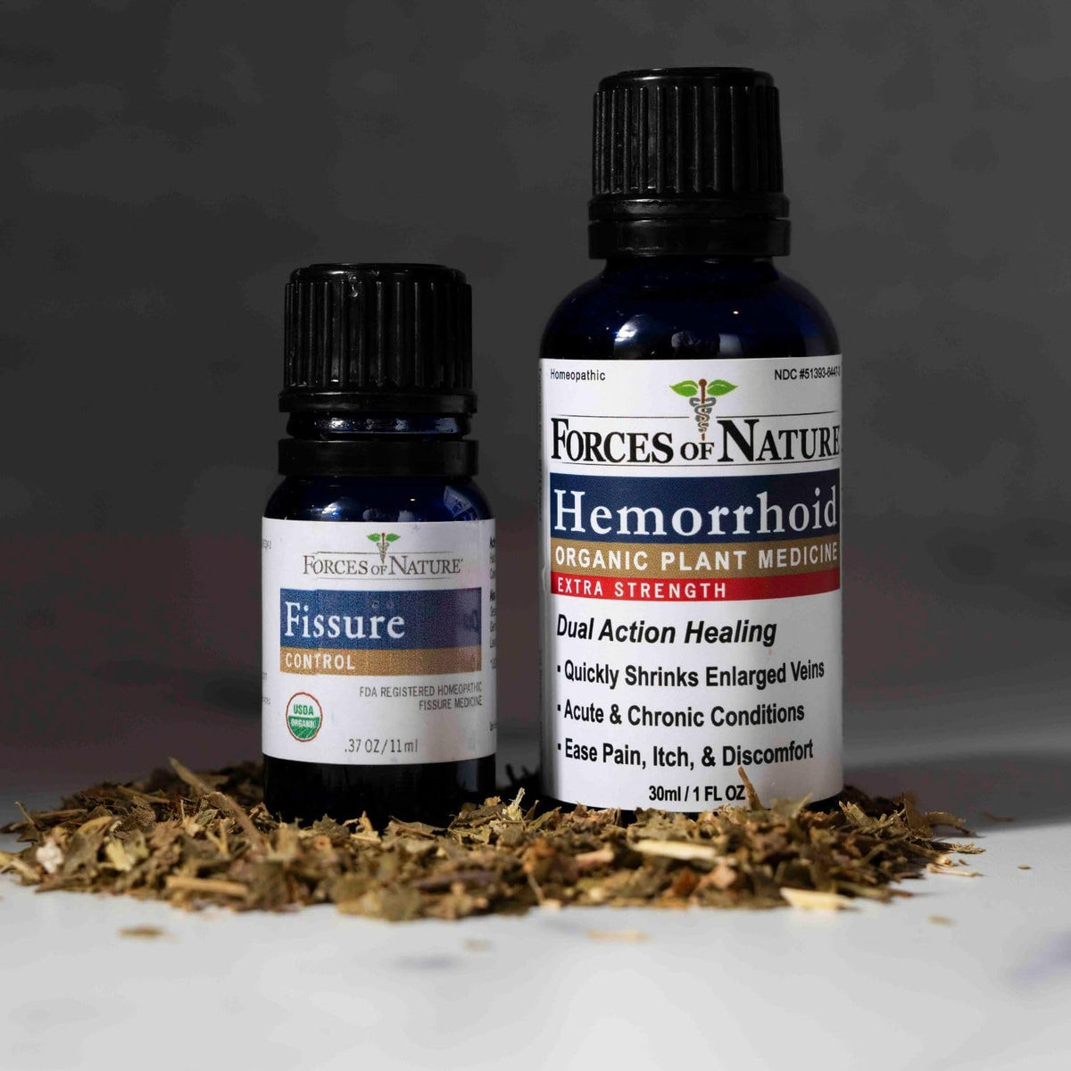 Forces of Nature Hemorrhoid Control Extra Strength (30ml) + Fissure Control (11ml) | Virtual Bundle