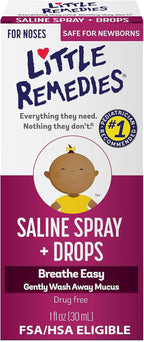 Little Remedies Sterile Baby Saline Nasal Spray and Drops, 1 Fl Oz