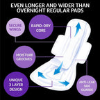 U by Kotex Ultrathin Overnight Long Pads with Wings, Long, 8 Count (Pack of 2)