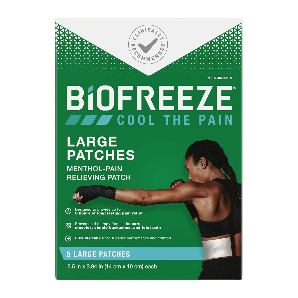 Biofreeze Pain Relief Patch, Large, 5 Patches