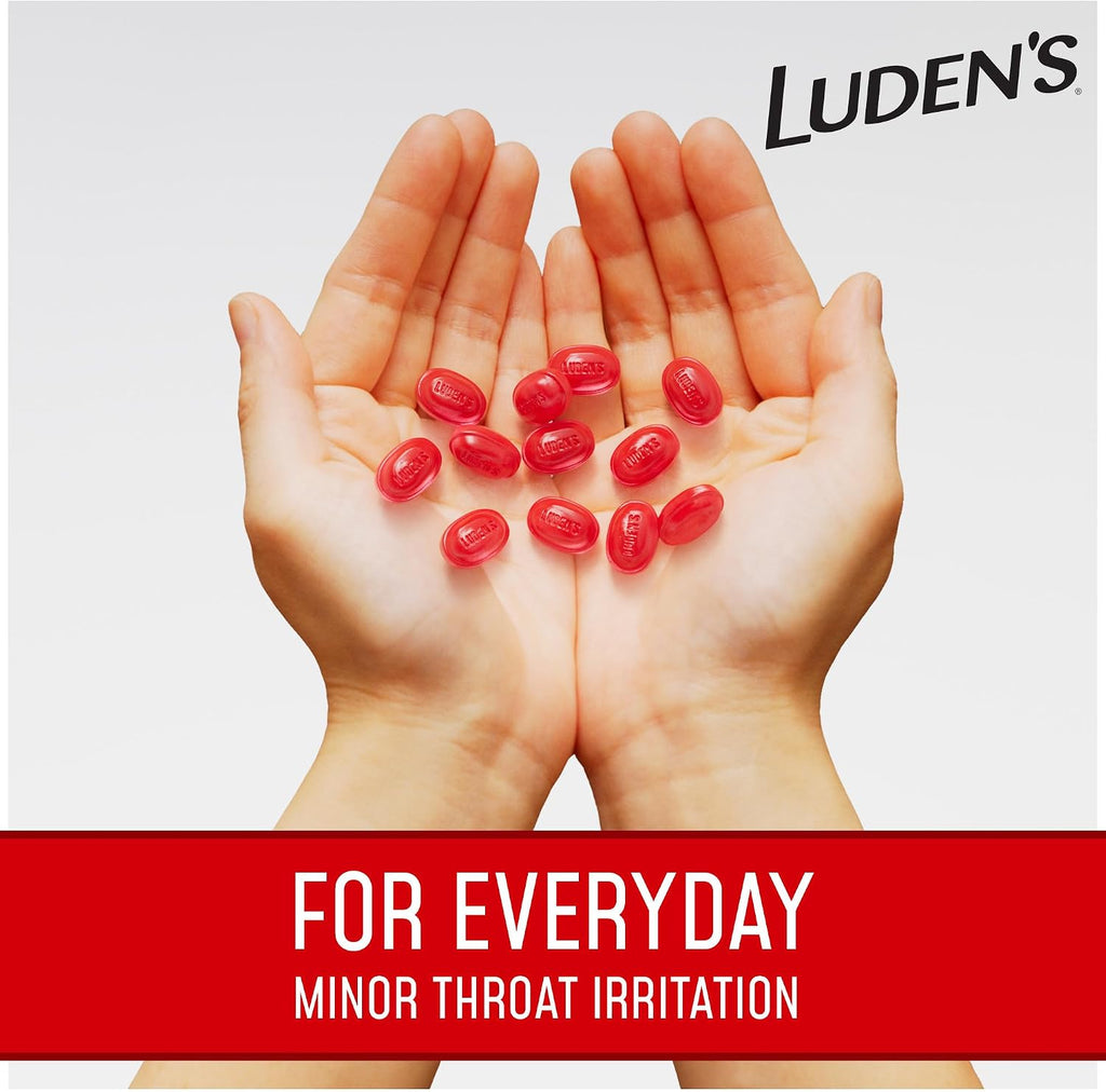 Luden's Sore Throat Relief Drops, Wild Cherry, 90 Count | Sore Throat Lozenges, for Minor Everyday Irritation & Dry Mouth, Soothes Throats, With Pectin