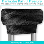 Vive Premium Crutch Pads & Hand Grips - Comfortable, Breathable | Machine Washable Padding - Moisture Wicking & Odor Reducing Pillow Accessory Covers for Adult & Youth Walking Crutches