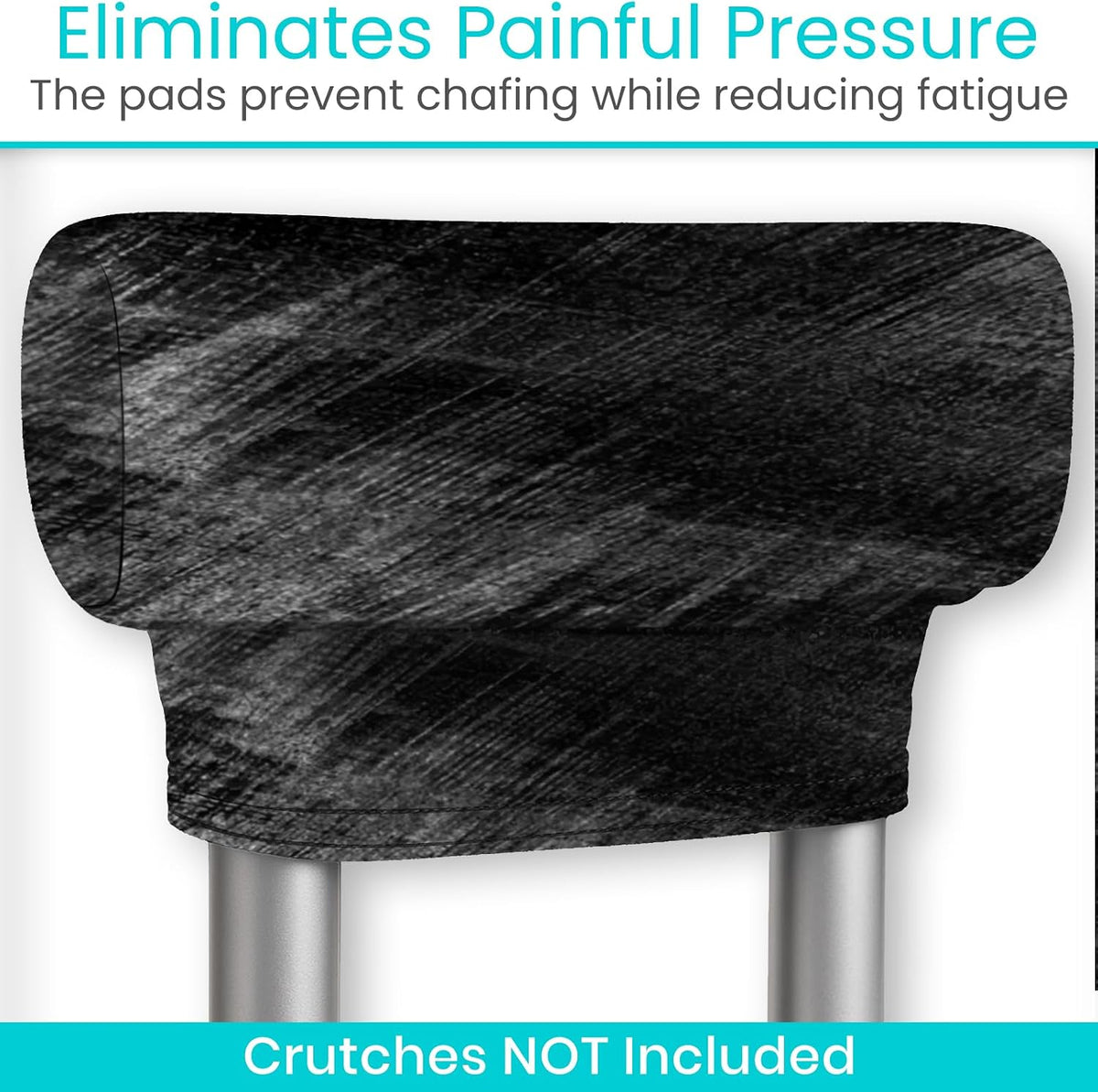 Vive Premium Crutch Pads & Hand Grips - Comfortable, Breathable | Machine Washable Padding - Moisture Wicking & Odor Reducing Pillow Accessory Covers for Adult & Youth Walking Crutches