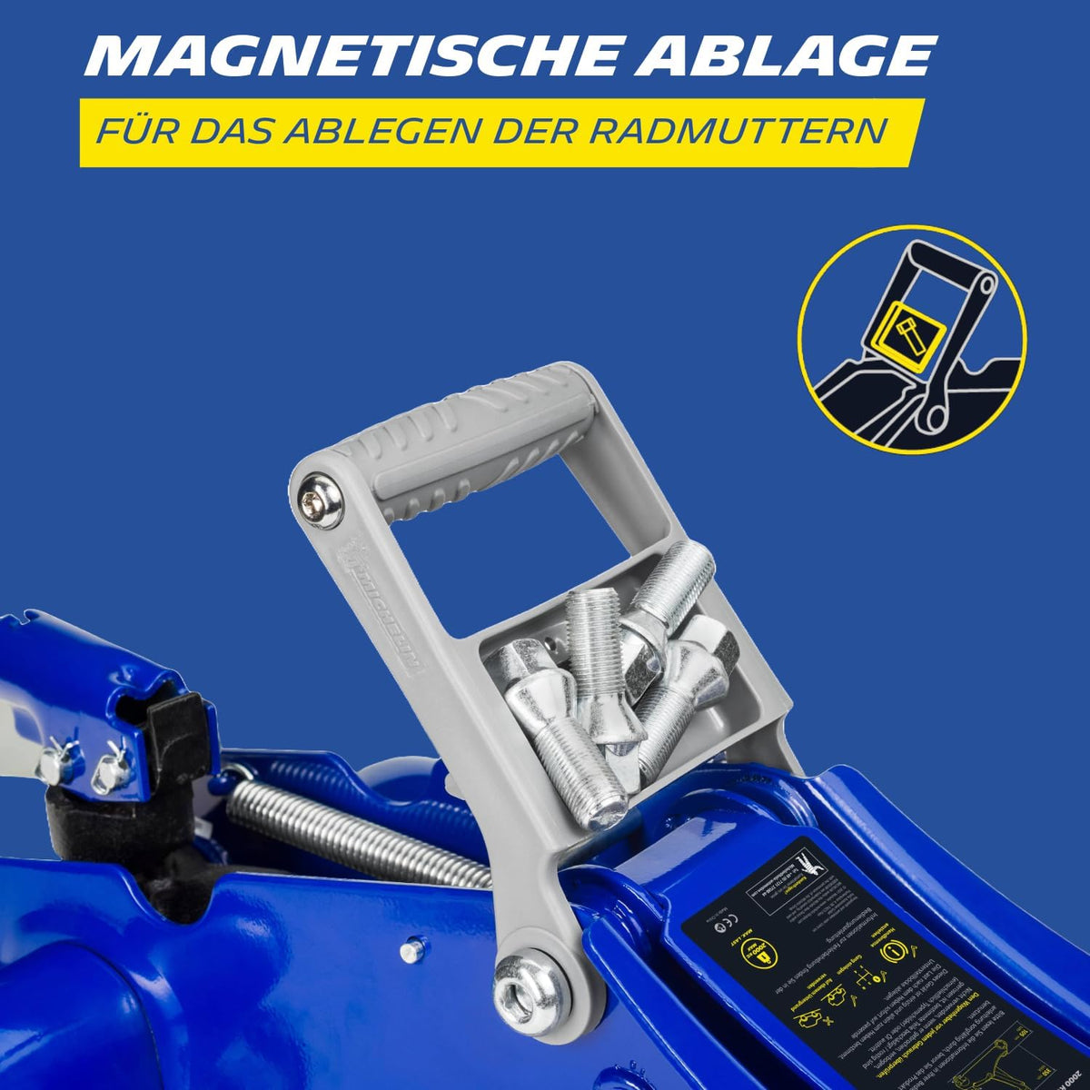 MICHELIN 92416 Hydraulic Jack, Load Capacity 1800 kg, Blue Michelin