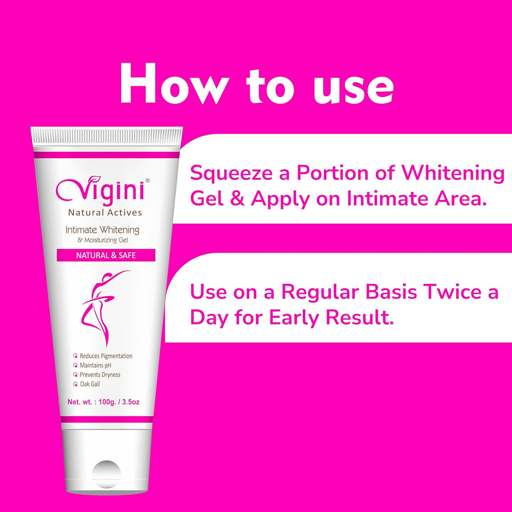 VIGINI Natural Vaginal Lubricating Lubrication Lube Lubricants Moisturizer Water Based Gel 100g | Non Itching Dryness Non Sticky Staining Sulphate Paraben Free Hypoallergenic for Women