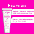 VIGINI Natural Vaginal Lubricating Lubrication Lube Lubricants Moisturizer Water Based Gel 100g | Non Itching Dryness Non Sticky Staining Sulphate Paraben Free Hypoallergenic for Women