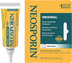 Neosporin Original Triple Antibiotic Ointment, 0.5 oz | 24-Hour Infection Protection with Bacitracin Zinc, First Aid Wound Care Treatment, Helps Minimize Appearance of Scars