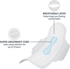 Amazon Basics Regular Absorbency Feminine Pads for Women, Ultra Thin with Flexi-Wings, Unscented, Size 1, Absorbent, 144 Count (4 Packs of 36) (Previously Solimo)