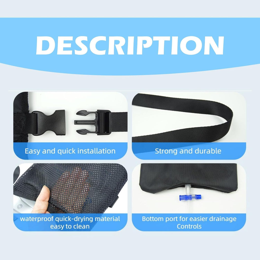 Universal Catheter Bags, Versatile Elastic Leg Catheter Holder, Urine Bags to Carry, Adjustable Shoulder Strap and Invisible Opening, Wearable and Discreet (Black)