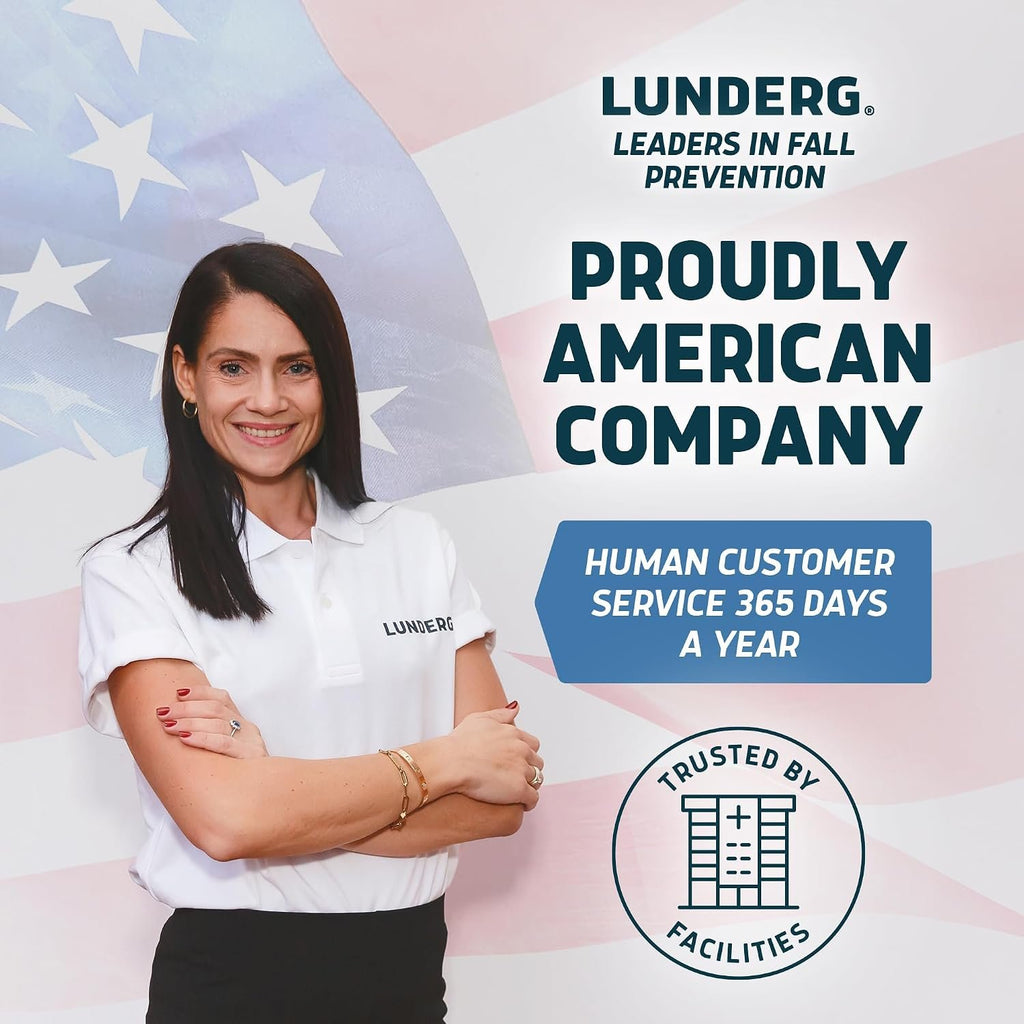 Lunderg Wireless Early Alert Bed Alarm System for Elderly & Fall Prevention | Alerts Caregivers Before They Get Up. No Loud In-Room Alarm To Frighten Your Loved One. Great For Dementia Care. US Company.