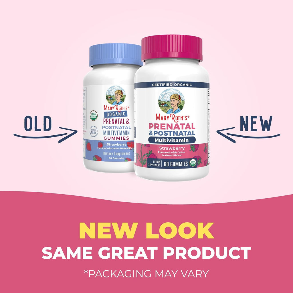 MARYRUTH'S Organic Prenatal Vitamins for Women Gummies, 30 Servings | 30 servings