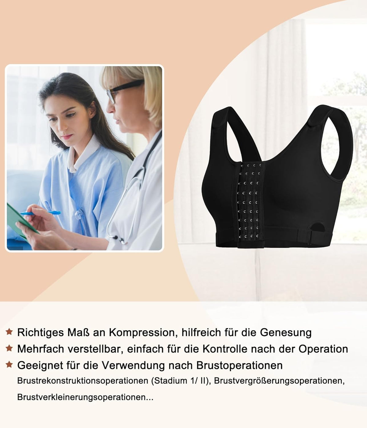 Postoperativer Bras Wire-Free