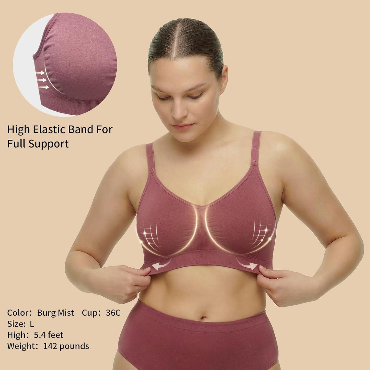 Under Control Nursing Bra 4-Pack - Wireless Maternity & Sleep Bra with Removable Pads - Comfortable Breastfeeding Bra (S-2XL)