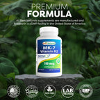 Best Naturals Vitamin K2 (MK7) with D3 Supplement Bone and Heart Health (5000 IU Vitamin D3 & 100 mcg Vitamin K2 MK7), 180 Tablets