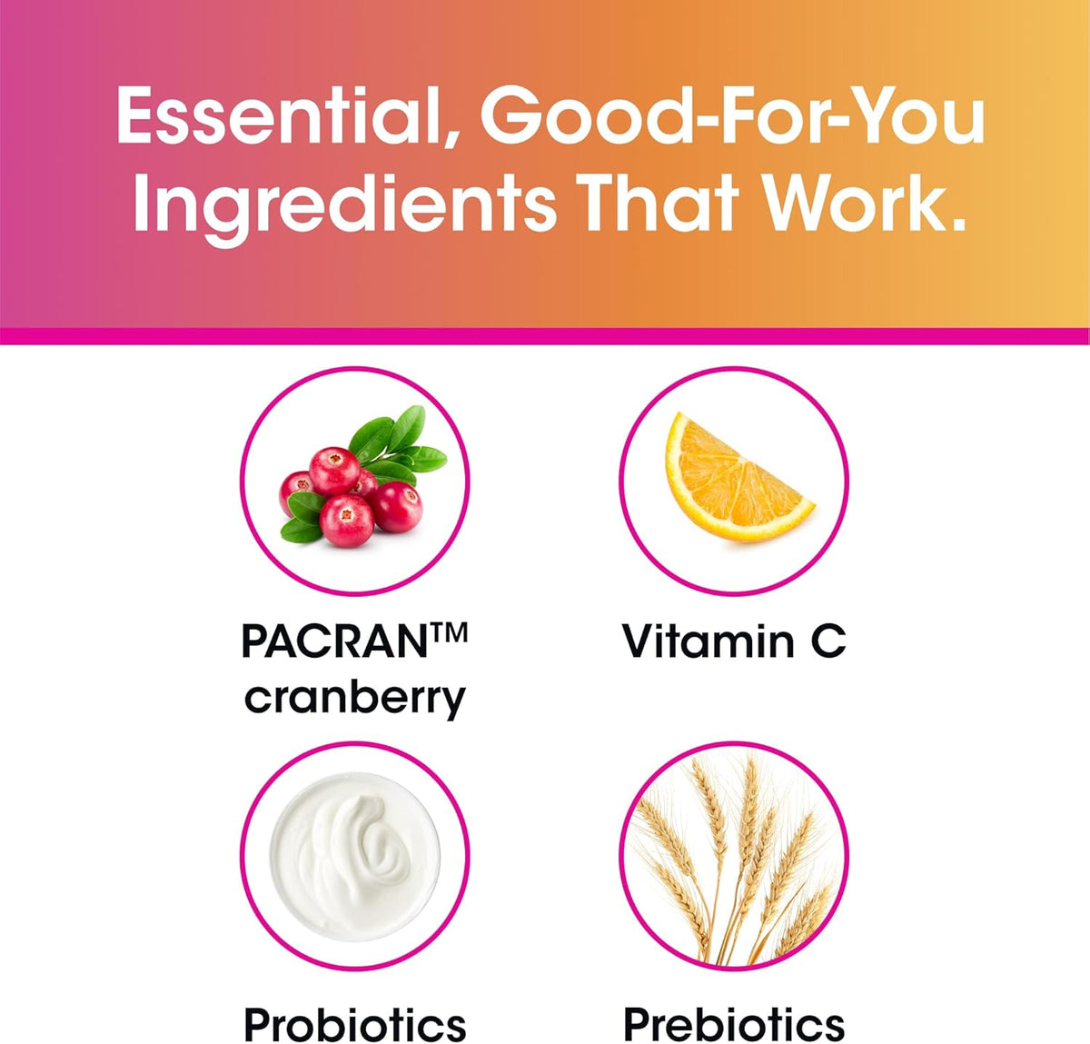 vH essentials Probiotics for Women with Prebiotics and Cranberry, 60 Ct | Feminine Health Dietary Supplement, Probiotics Support Gut Balance, Urinary Tract Health for Women, 30 Day Supply