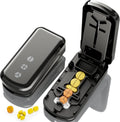 GAONLY Pill Cutter Splitter for Small and Tiny Pills, 1/2 1/3 1/4 Tablet | Stainless steel blade, easy clean, built-in storage. Arthritis-friendly. Works coated tablets & tiny vitamins. Black.