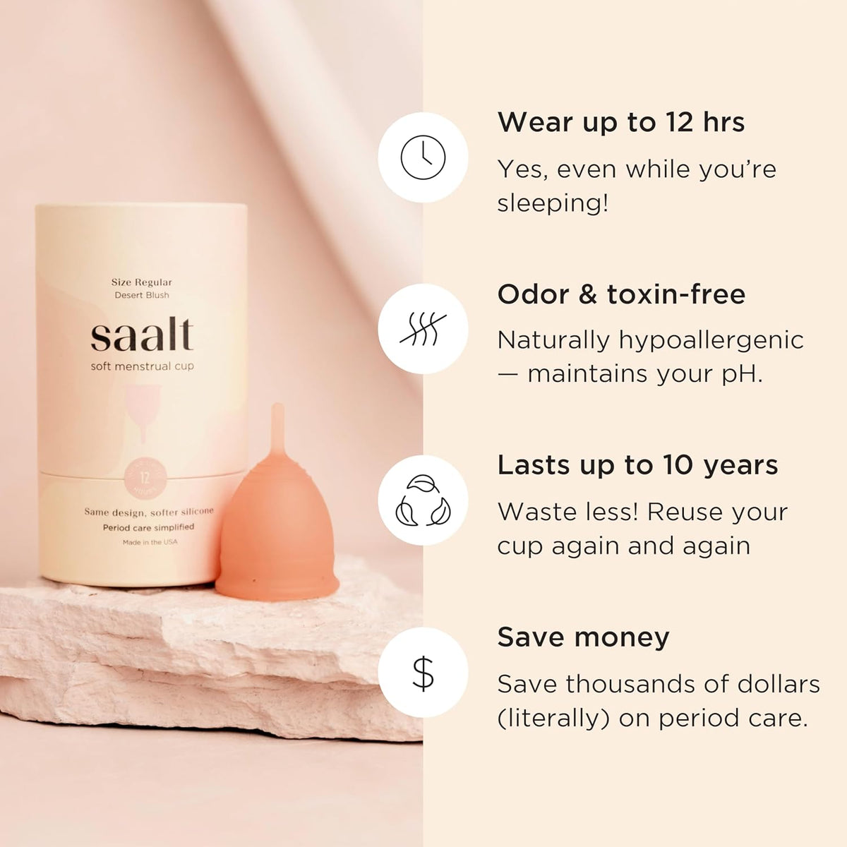 Saalt Menstrual Cups and Discs Reusable 1 pieces
