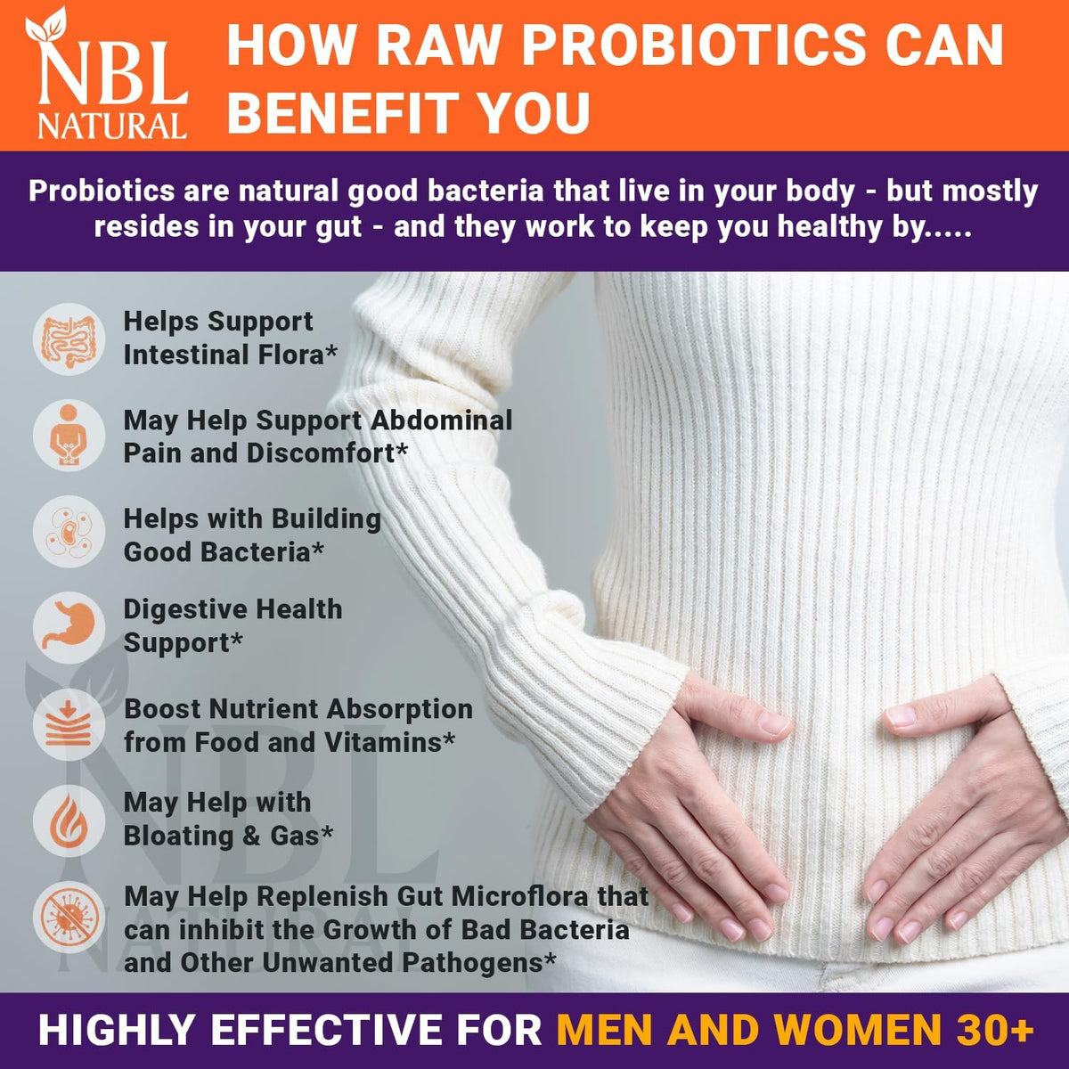 NBL Probiotic Supplements 50 ml 30 capsules