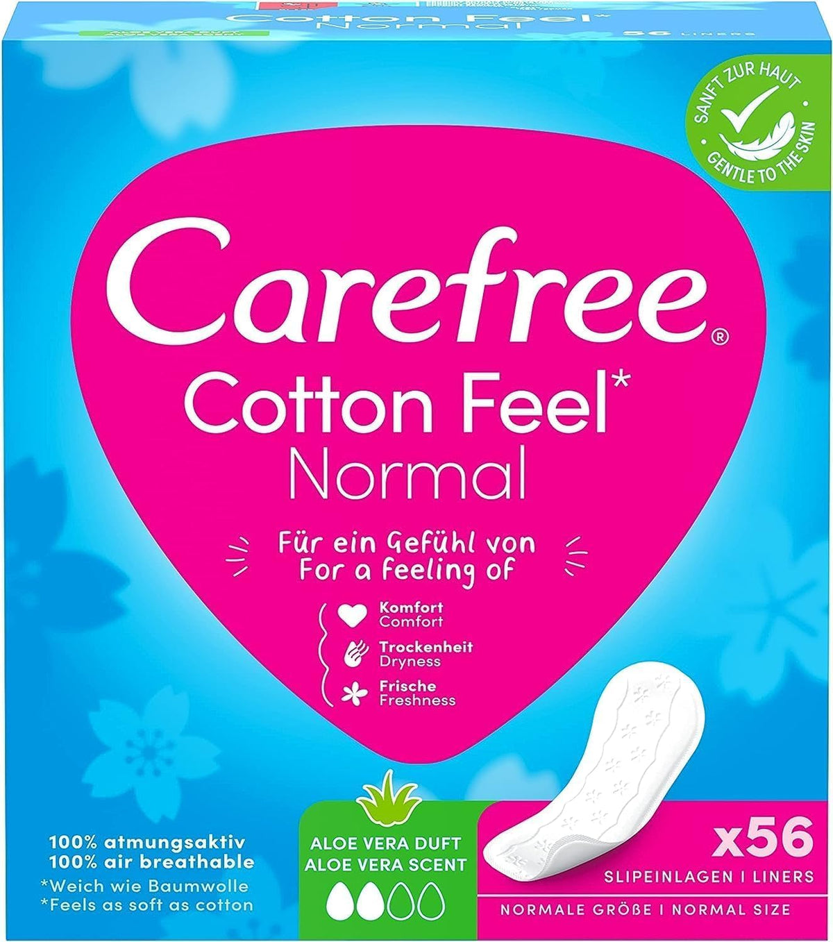 Carefree Panty Liners Aloe Vera 56 pieces