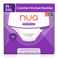 Nua Comfort Period Panties (XL-XXL) | Pack of 5 | Disposable | 360° Coverage | Zero Irritation | 4X Comfort | for Heavy Flow | No rashes | Leakproof | Seamless | 100% Toxic-Free