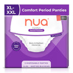 Nua Comfort Period Panties (XL-XXL) | Pack of 5 | Disposable | 360° Coverage | Zero Irritation | 4X Comfort | for Heavy Flow | No rashes | Leakproof | Seamless | 100% Toxic-Free
