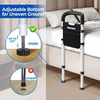 Bed Rails for Elderly Adults Safety, 350 LB Capacity, Model GS07 | ASTM Approved, Adjustable Bed Cane with Non-Slip Grip & Storage Bag, Tool-Free Bed Assist Rails for Seniors & Post Surgery
