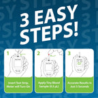Easy Touch Control Solution Glucose Monitor Kit, Hi & Low, 2 Vials, 4 ml Each | Compatible with EasyTouch Glucose Monitoring System, 4 mL Each