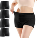 Carer Pack of 4 Disposable Panties Postpartum High Waist Briefs Breathable and Elastic for Pregnancy, Postpartum and Caesarean Section, Black/White, XXL
