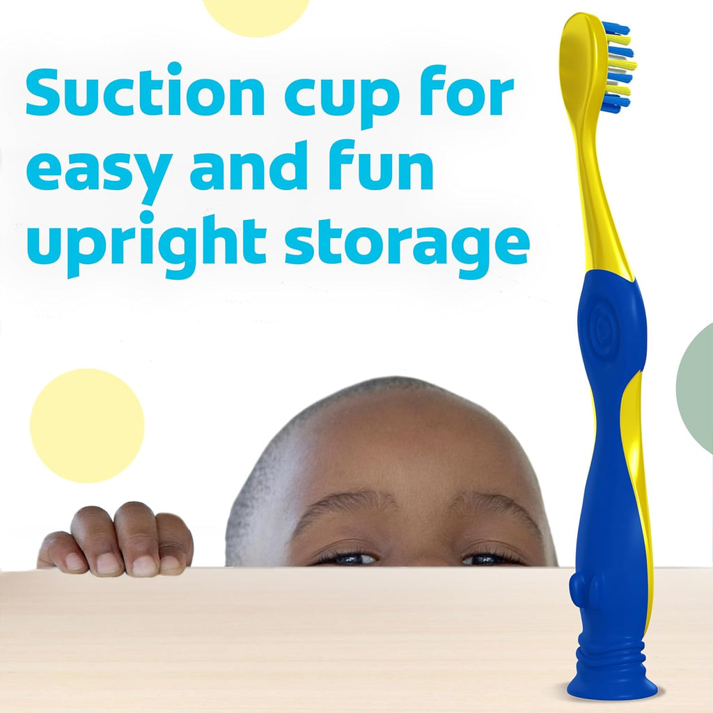 Colgate Kids Bluey Toothbrush, Extra Soft, 2 Pack | For Children Ages 2 and Up, Kids Toothbrush Pack, Built In Suction Cup for Easy Upright Storage, Extra Soft Bristles