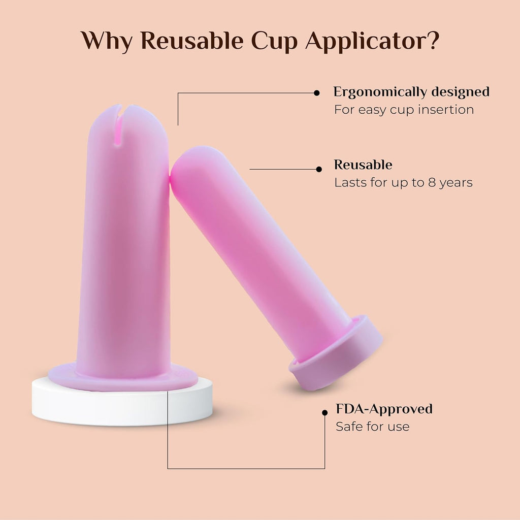 Small Reusable Menstrual Cup, Applicator, Lubricant Gel & Collapsible Menstrual Cup Sterilizer Kit for Women (Pack of 1)