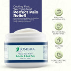 Sombra Warm Pain Relief 8 oz Jar for Arthritis, Back Pain & Pre-Exercise | For Arthritis Chronic Pain Pre-Workout Rub Vegan Formula Free of Artificial Fragrances, Dyes, NSAIDs, Wax, Petroleum, Alcohol