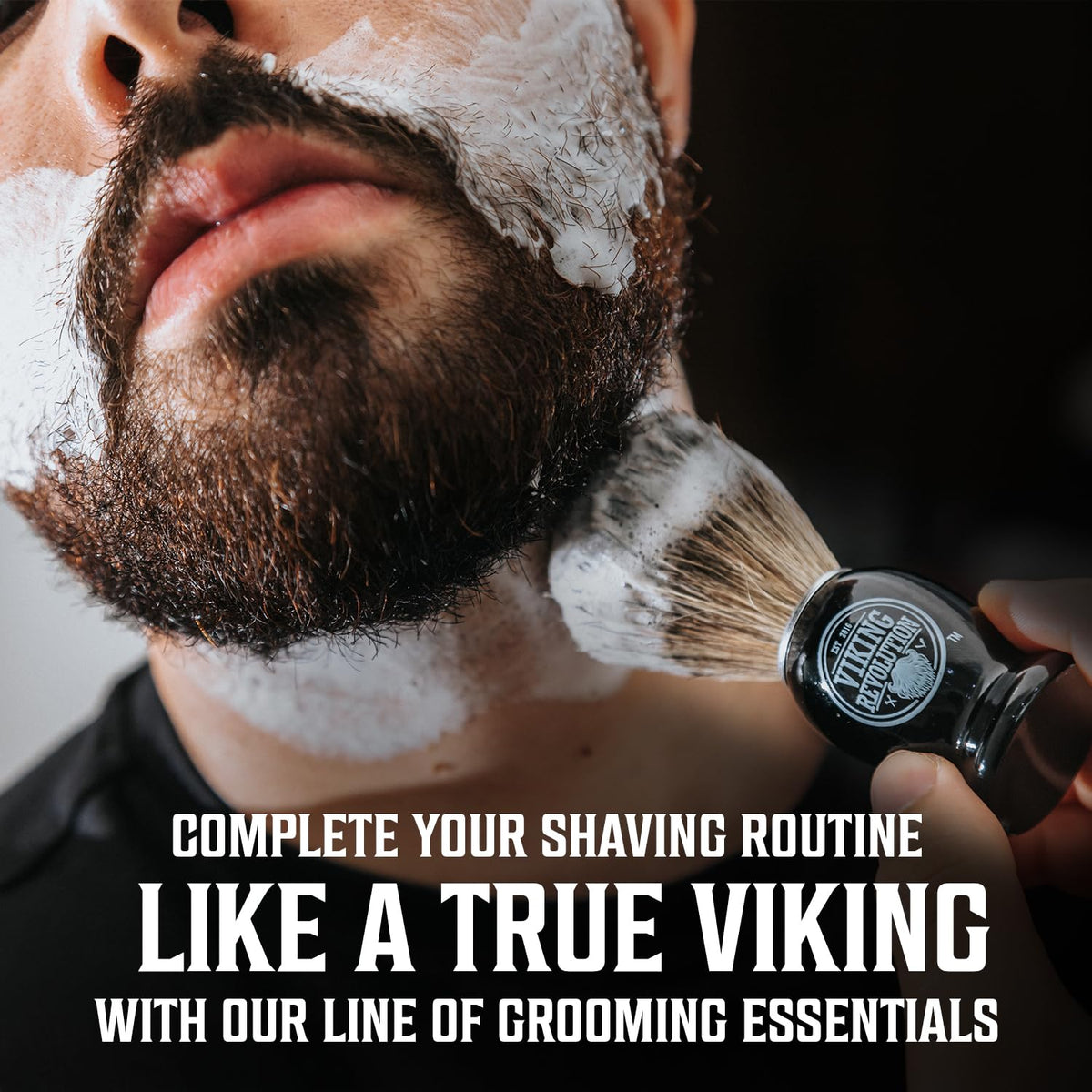 Viking Revolution Shaving Cream for Men - Sandalwood - 5.3 oz | Soft, Smooth & Silky Shaving Soap - Rich Lather for Smoothest Shave - Luxury Formula - Sandalwood Scent